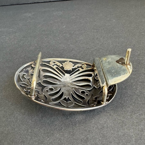 Fleming Butterfly Belt Buckle Sterling Silver‎ Filigree Etched Coastal Cowgirl main image 9
